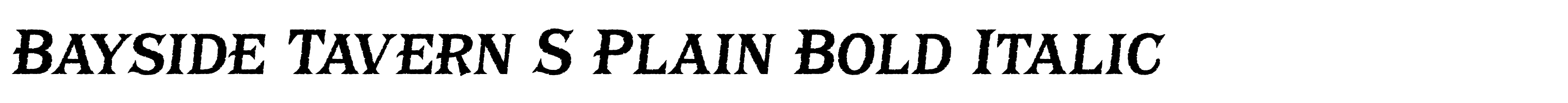 Bayside Tavern S Plain Bold Italic